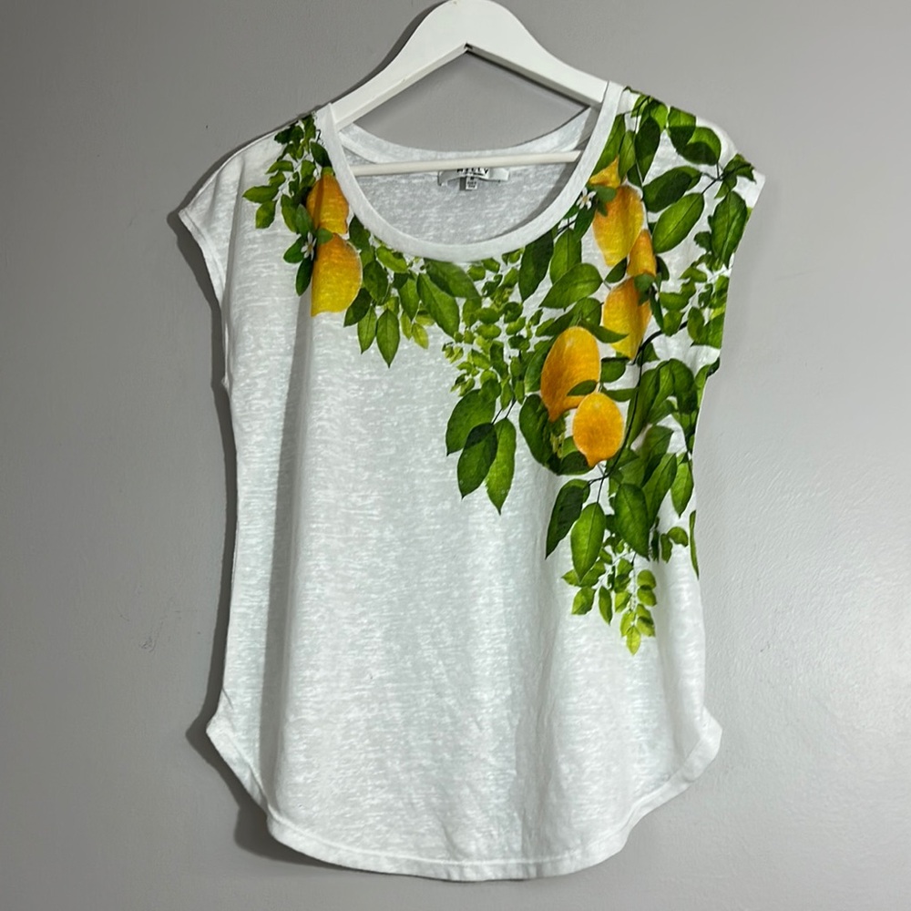 Milly Limone de Capri Sequin Shimmer adorable Graphic Tee size M